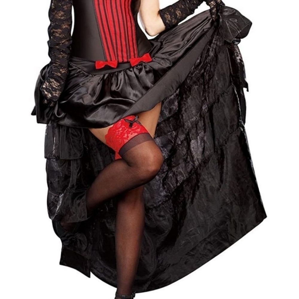 Dreamgirl Burlesque High Low Skirt Black S